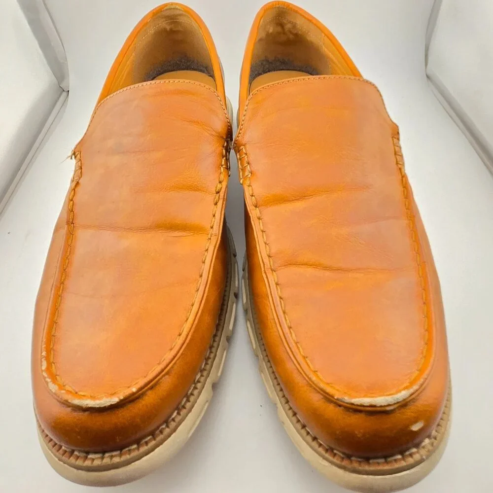 Nautica Horace Men’s Tan Brown Slip On Loafers Dress Shoes Size 11